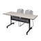 Kobe Rectangle FlipTop Table, 60" W, 29" H, Laminate Top, Maple MKFTM6024PL44GY - alternate 1